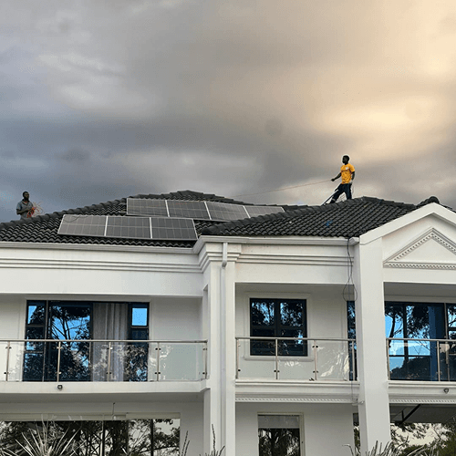 Solar panels of double story house - TrevSpark Completed Work