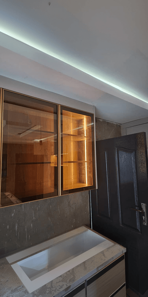 Fitted lighting on kitchen unit - TrevSpark Completed Work